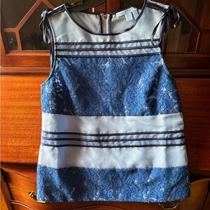 Lace and Rayon blend blouse, size 2, dry clean only